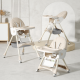 Стільчик для годування Kidoro One (ST-6540) Beige, з екошкіри на колесах