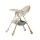 Стільчик для годування Kidoro One (ST-6540) Beige, з екошкіри на колесах