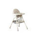 Стільчик для годування Kidoro One (ST-6540) Beige, з екошкіри на колесах